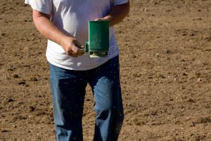 Broadcast Seeding a food plot created for wildlife.